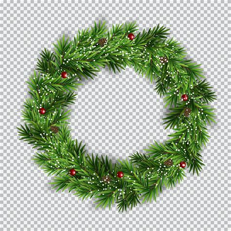 christmas wreath no background